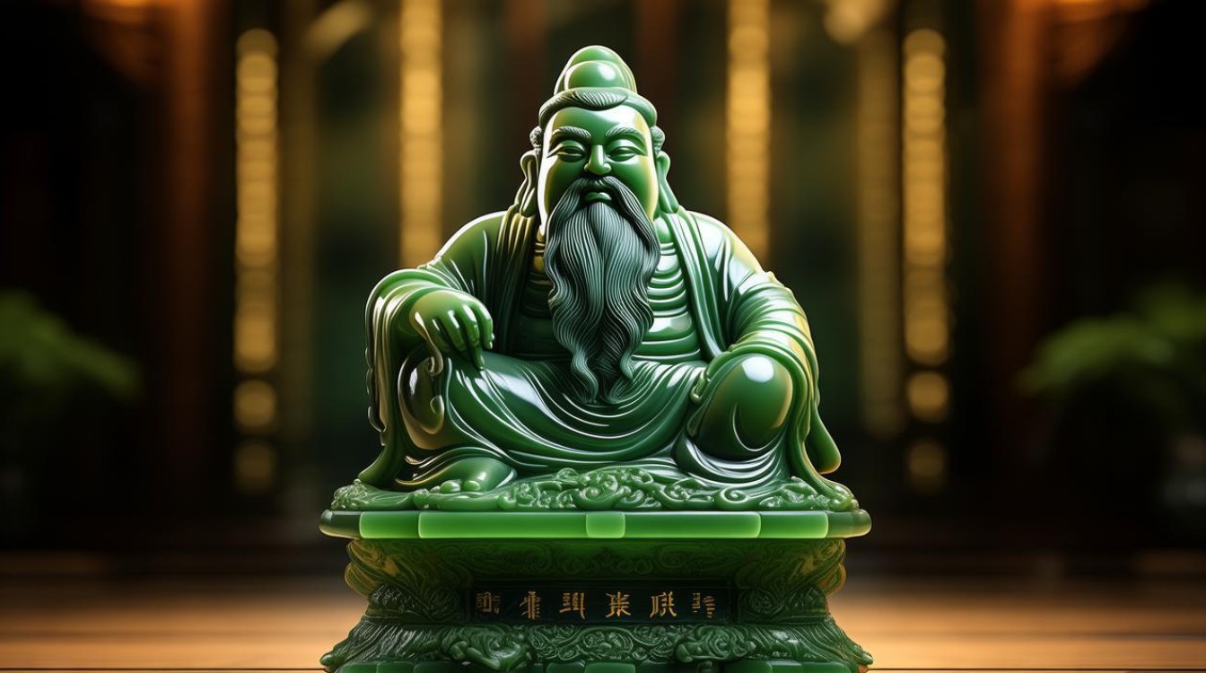 翡翠摆件财神图片