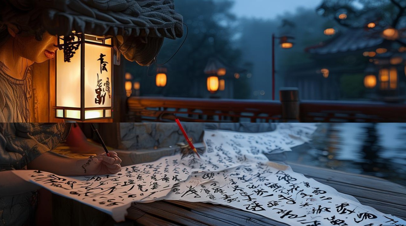 枫桥夜泊行书书法