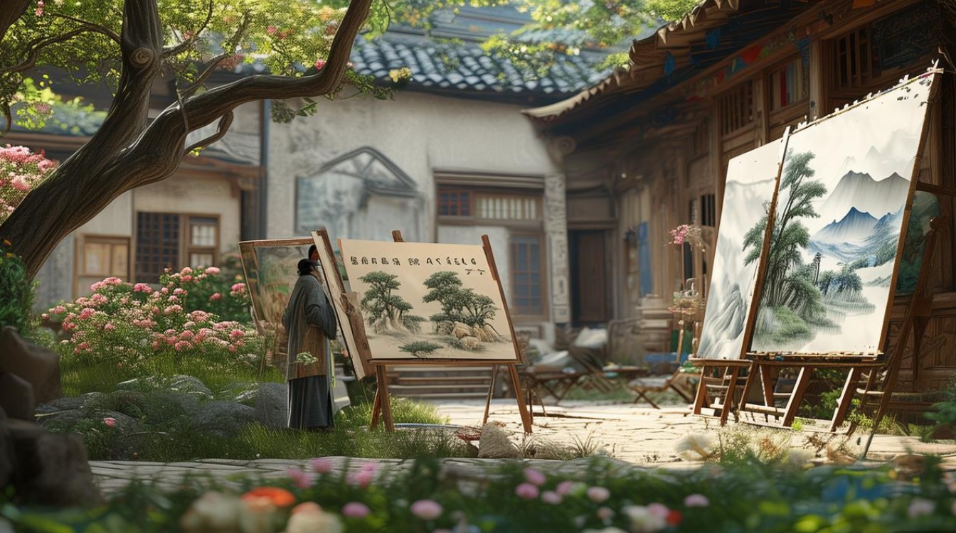 画家村国画