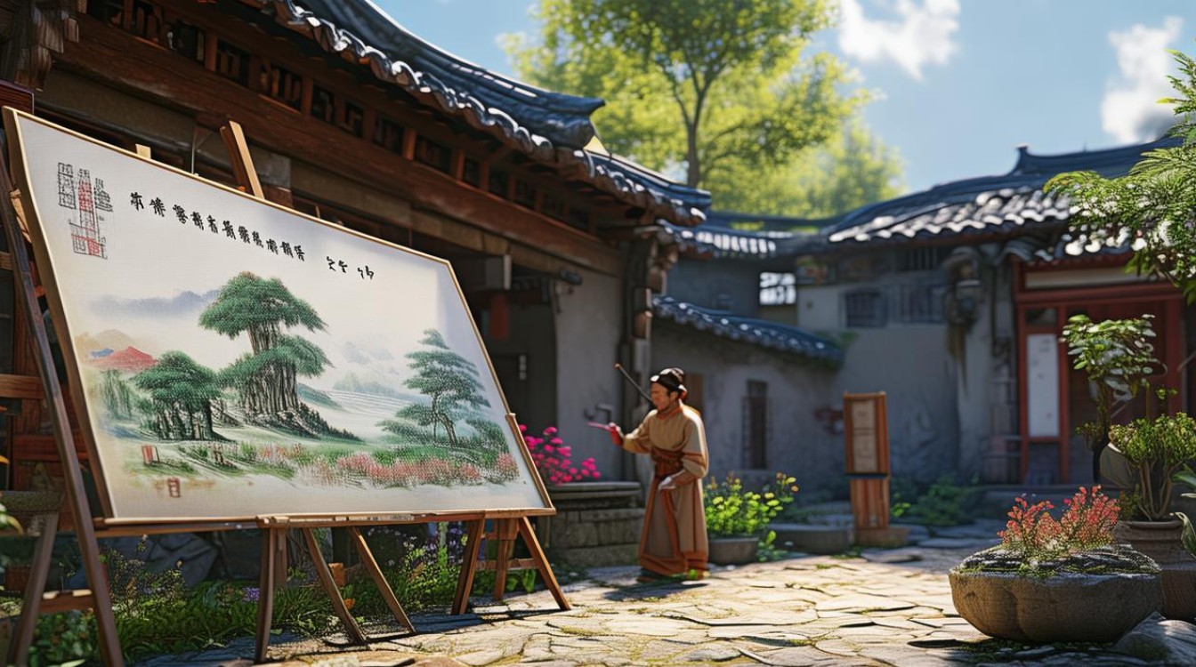 画家村国画