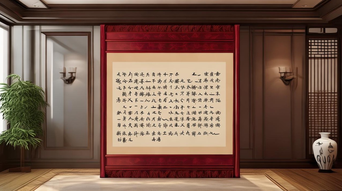 客厅书法条幅