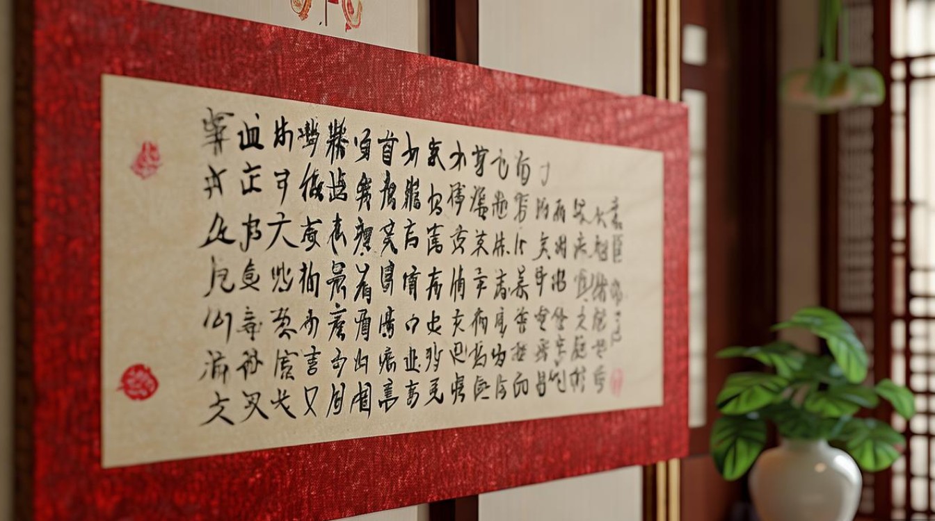 客厅书法条幅