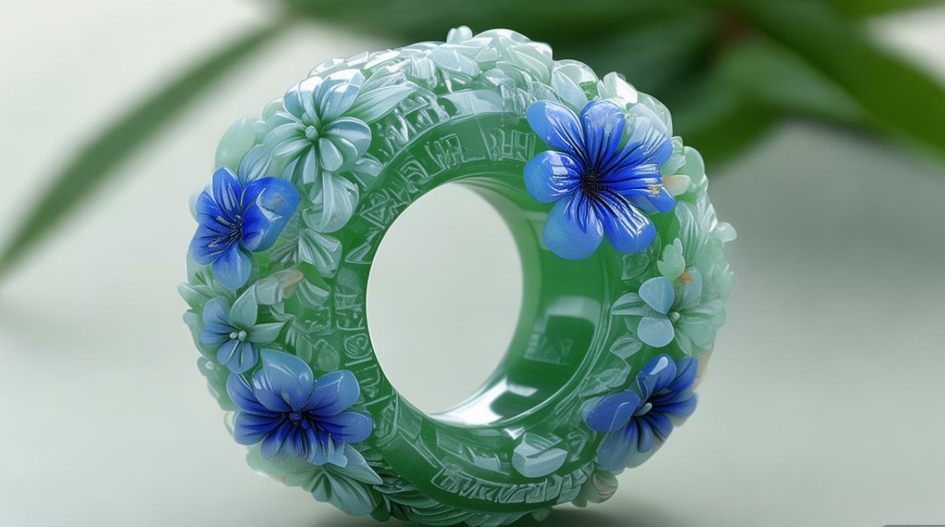 花青翡翠戒指