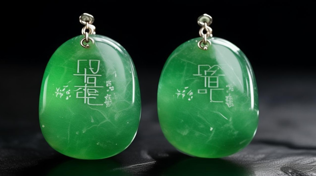 翡翠玉耳环
