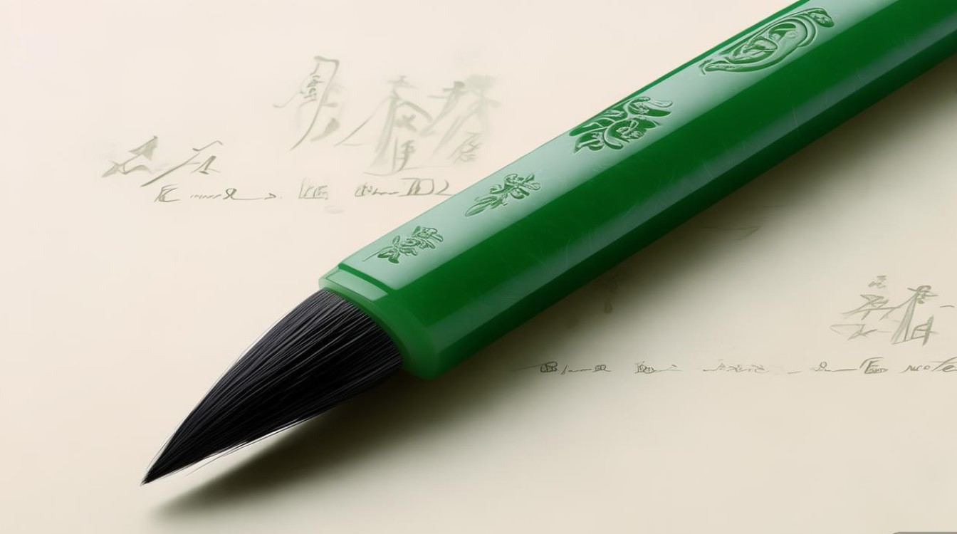 翡翠杆毛笔