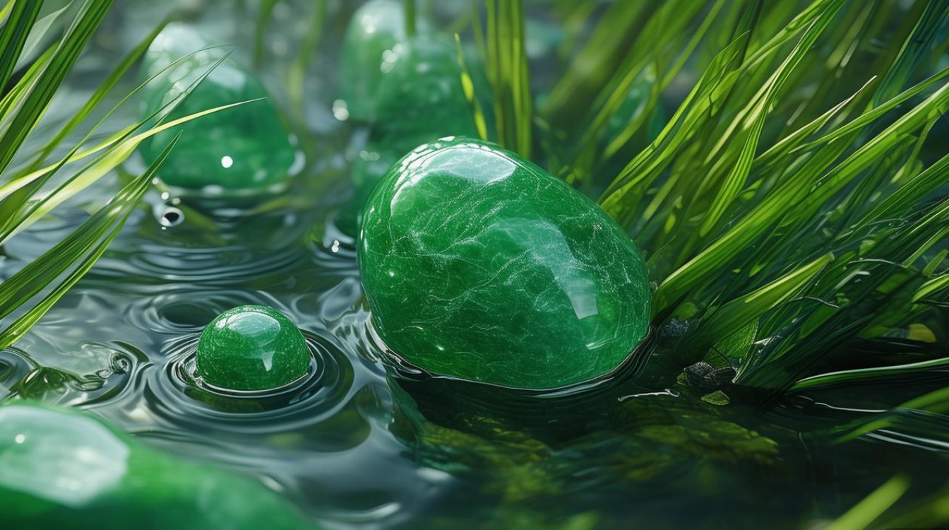 翡翠 水草纹