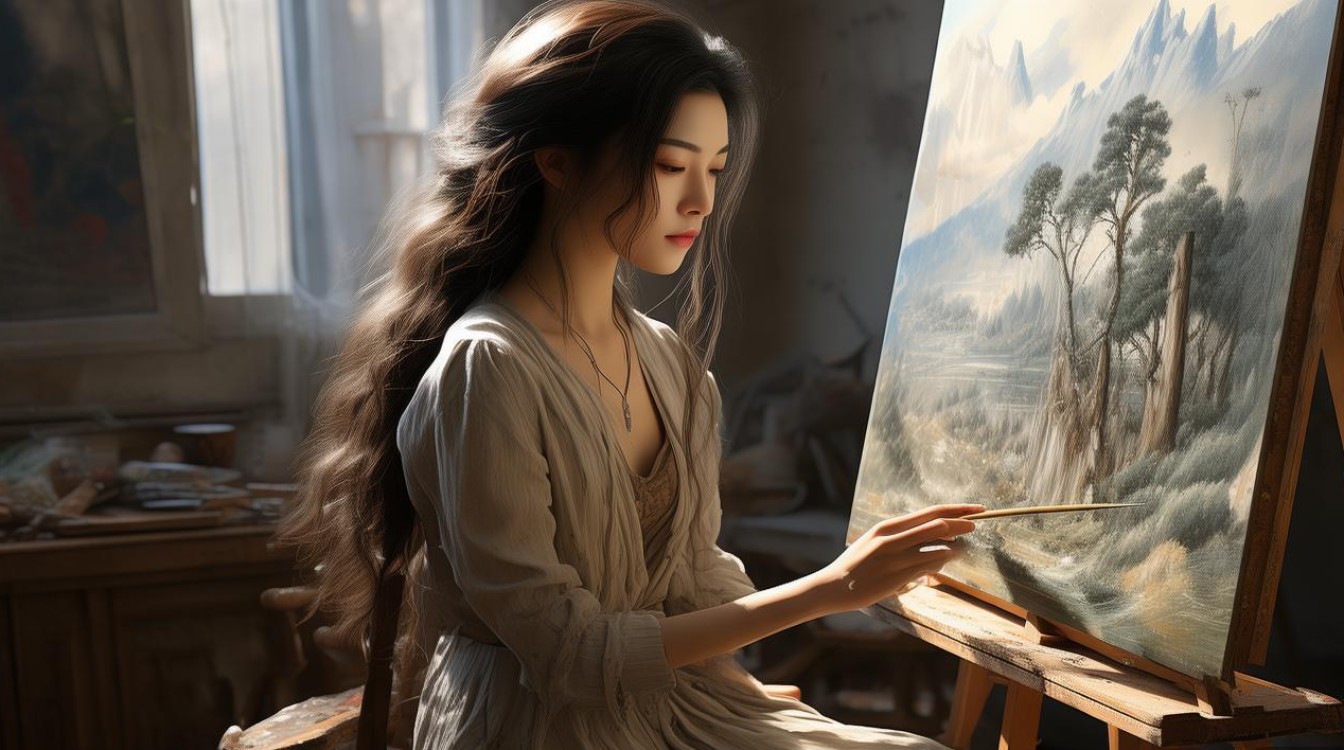 女画家占兰