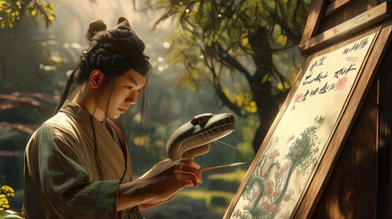 蛇陵人画家