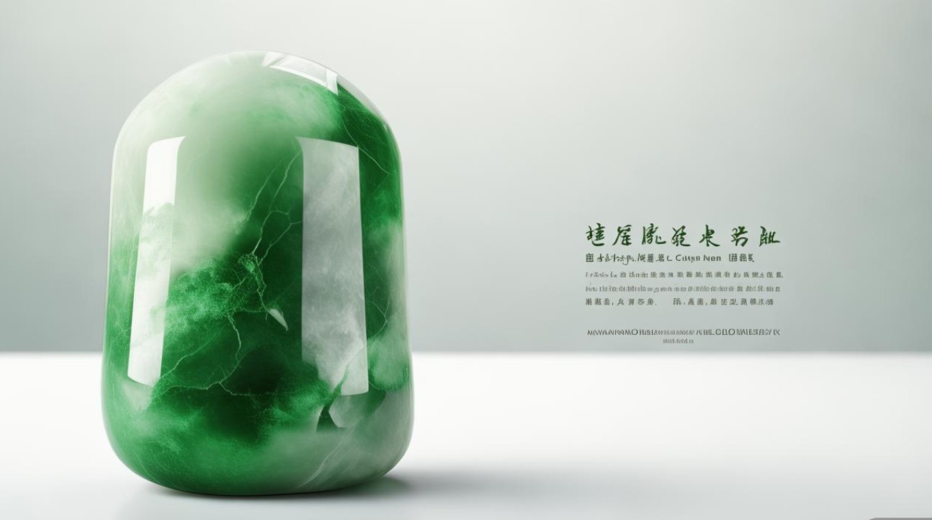 白色翡翠带绿