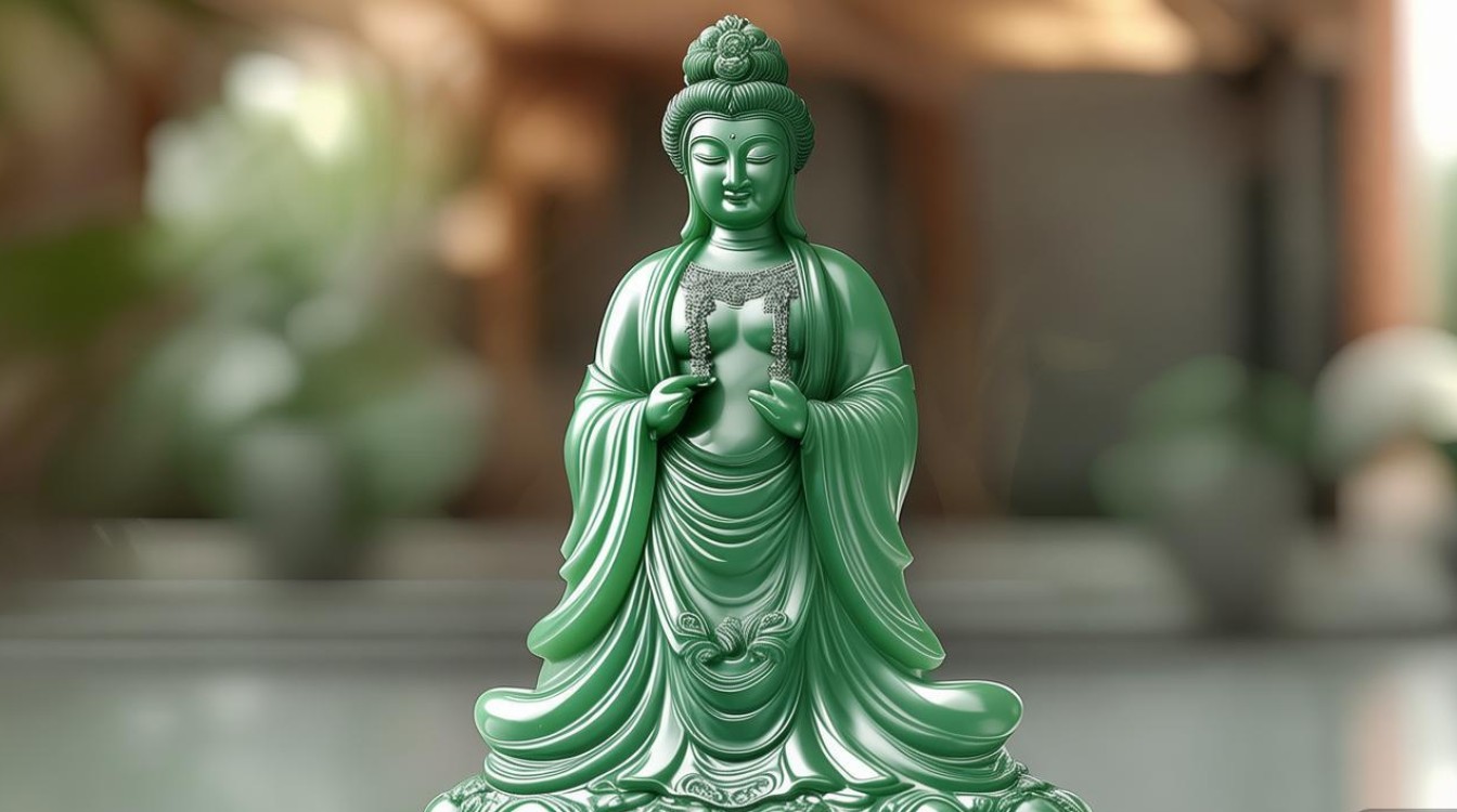 极品翡翠观音图片