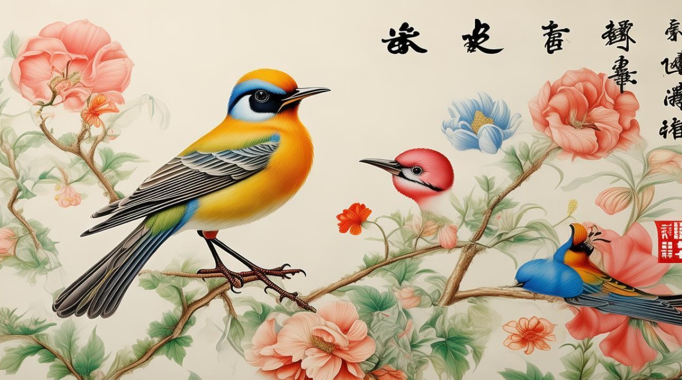 画家尹伊花鸟