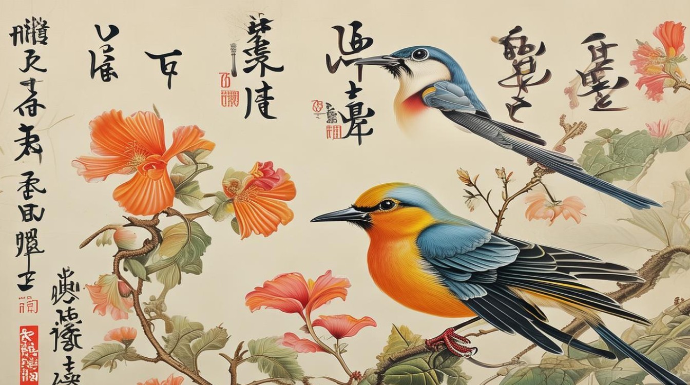 画家尹伊花鸟