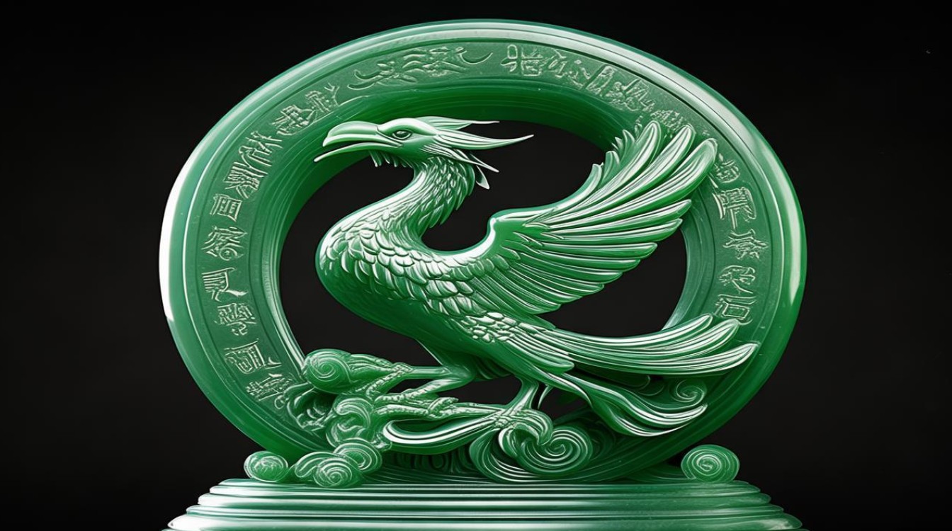 翡翠凤凰 摆件