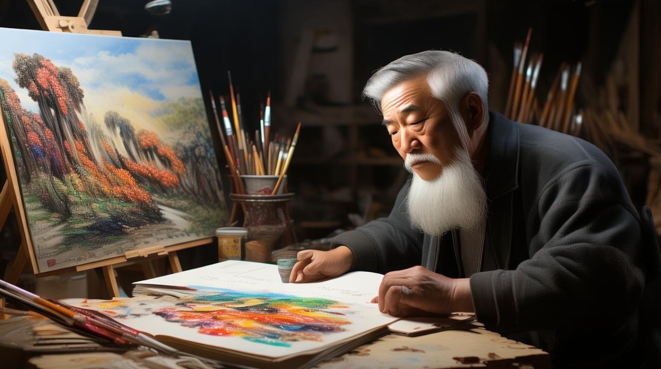 油泼彩画家