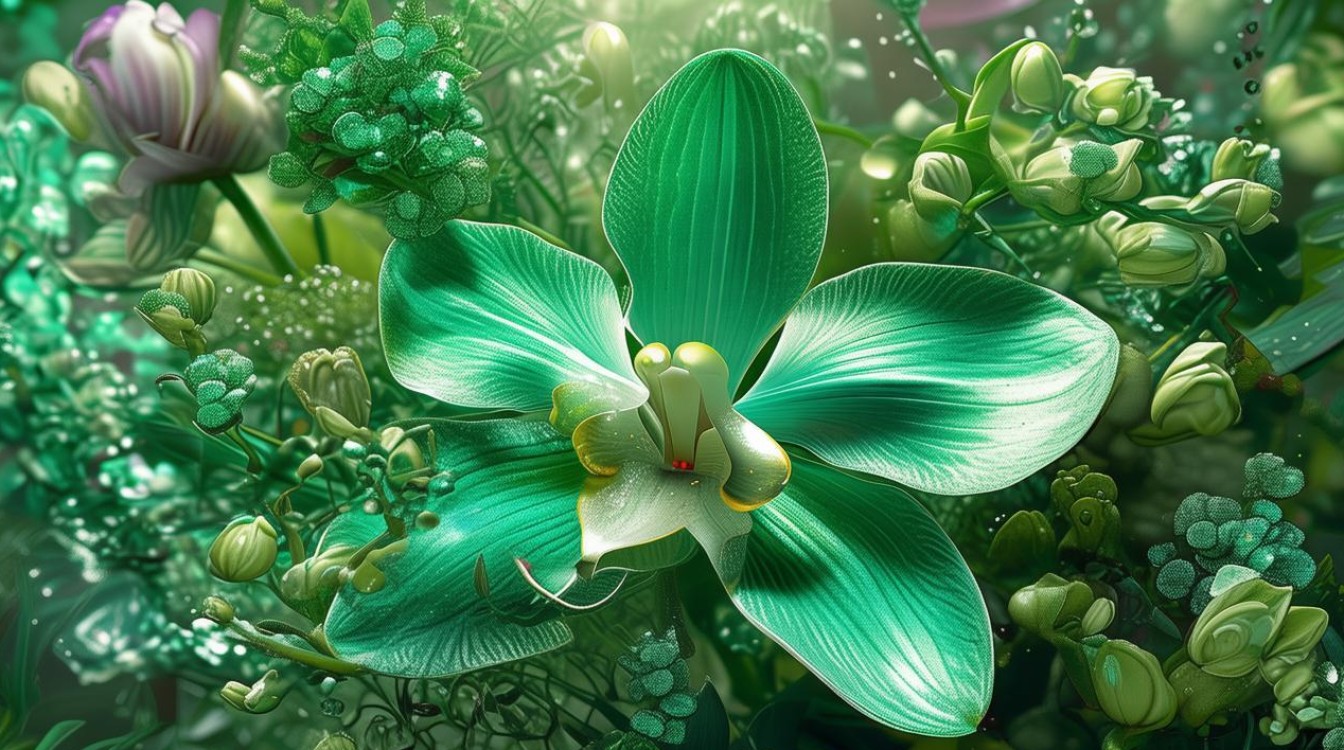 花卉 绿翡翠