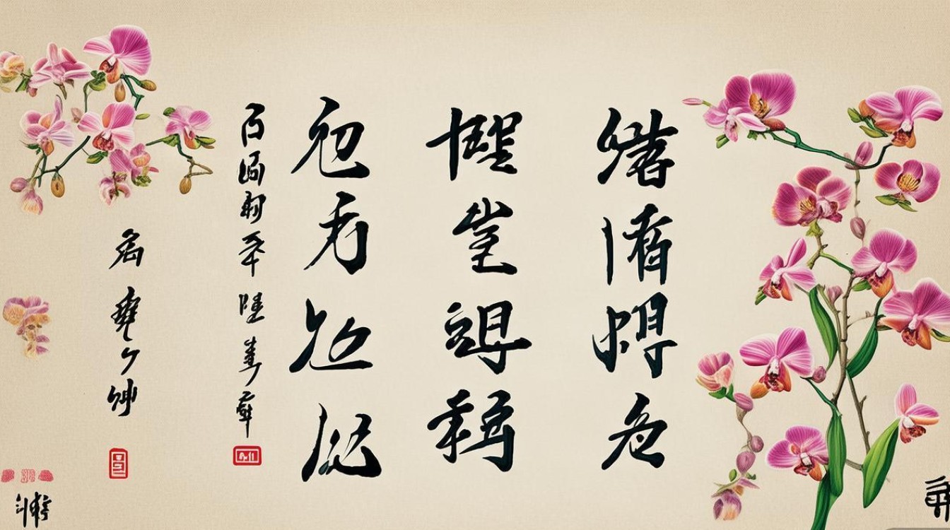 兰花书法作品