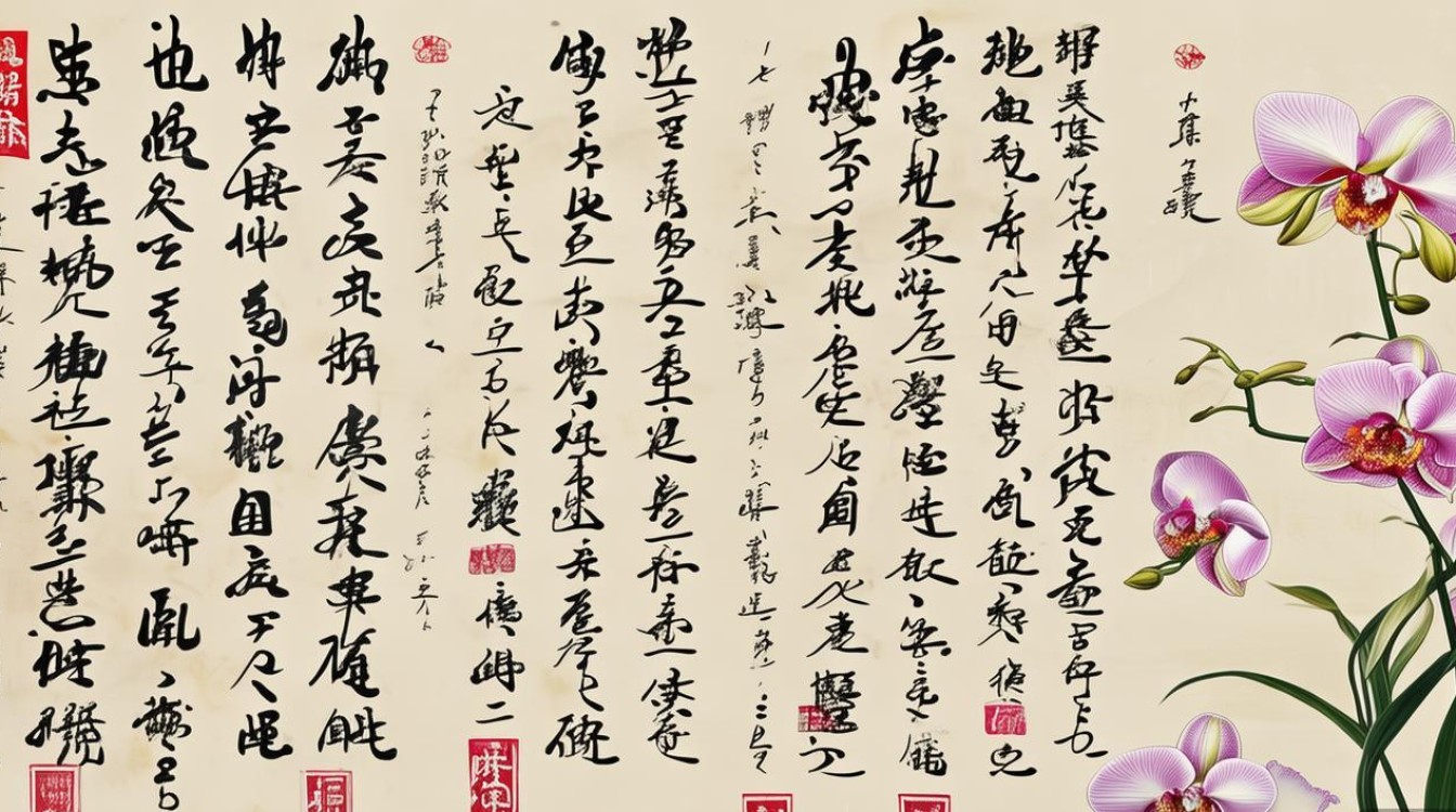 兰花书法作品