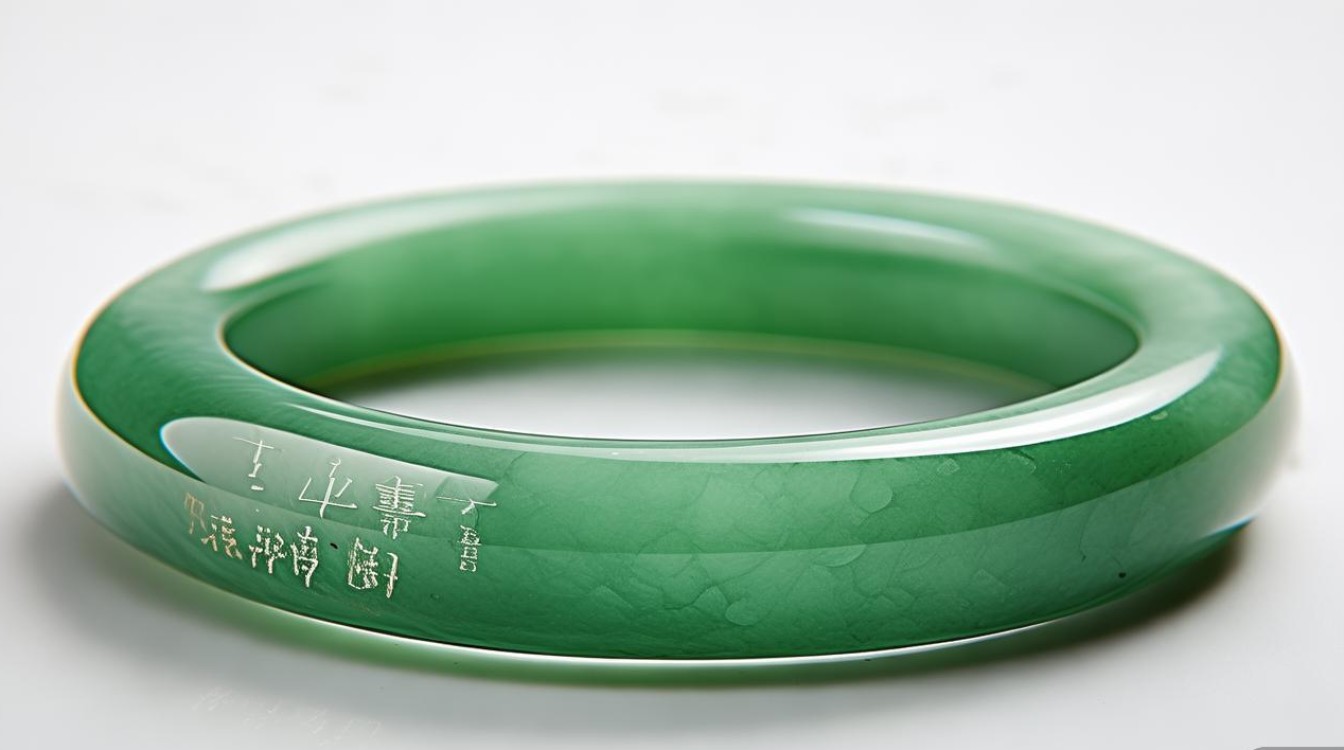 春带彩翡翠糯种手镯