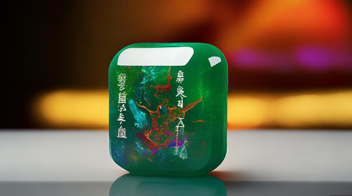 带彩的翡翠的寓意
