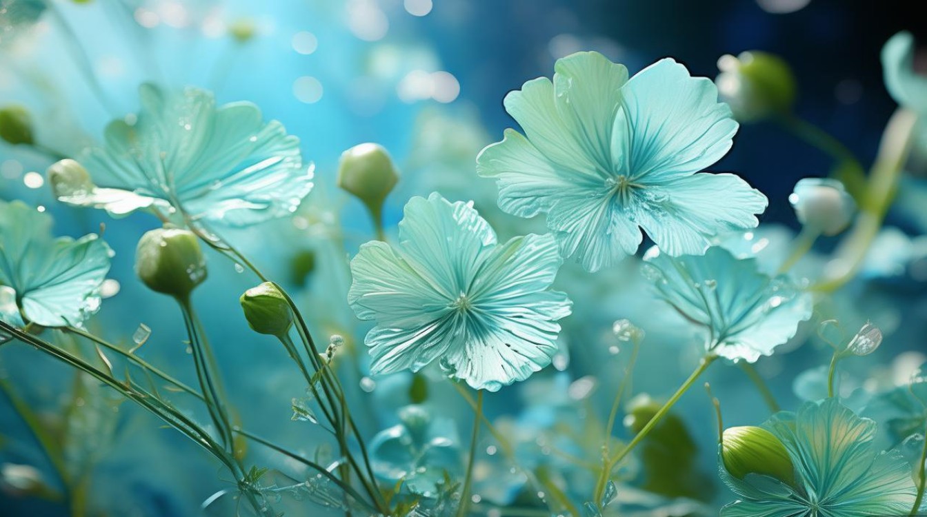 冰油青飘花翡翠