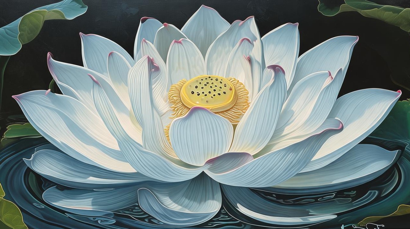 画家画的莲