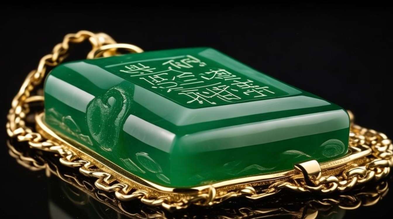 翡翠挂件a货千足金