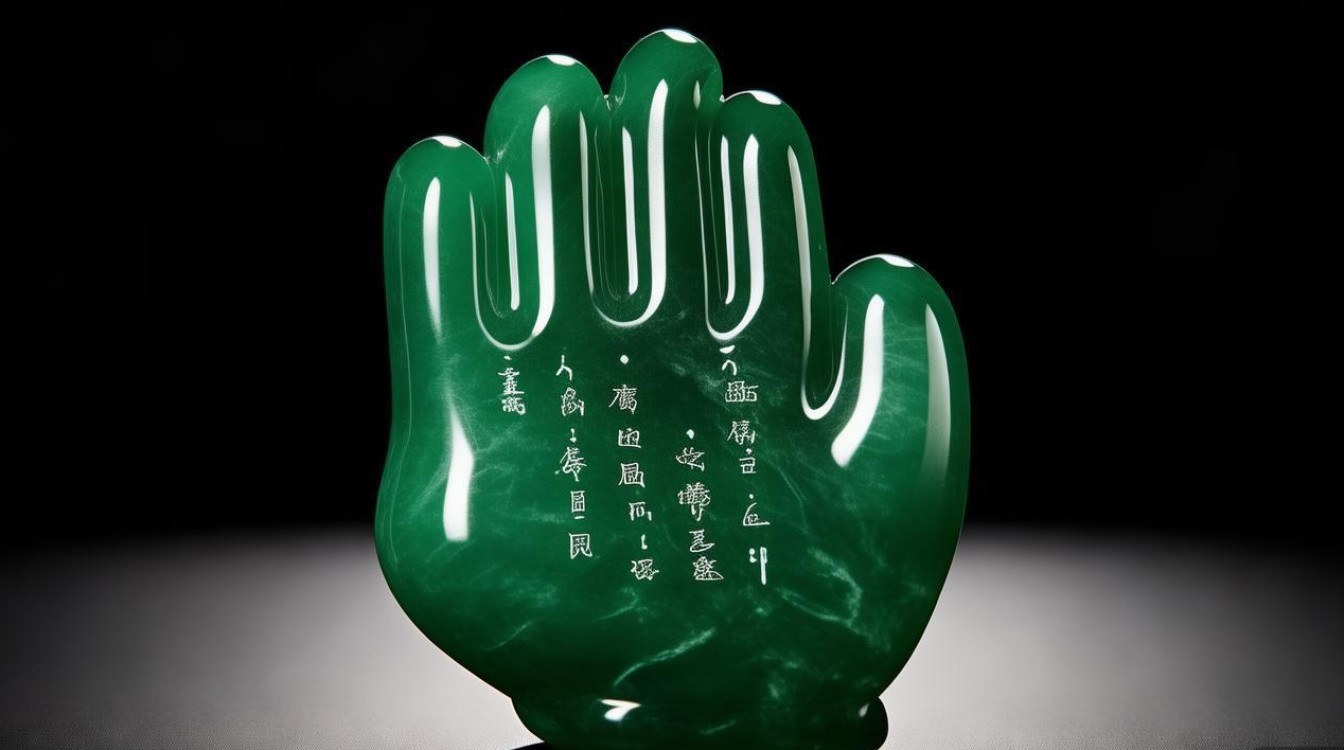 油青翡翠 手把件