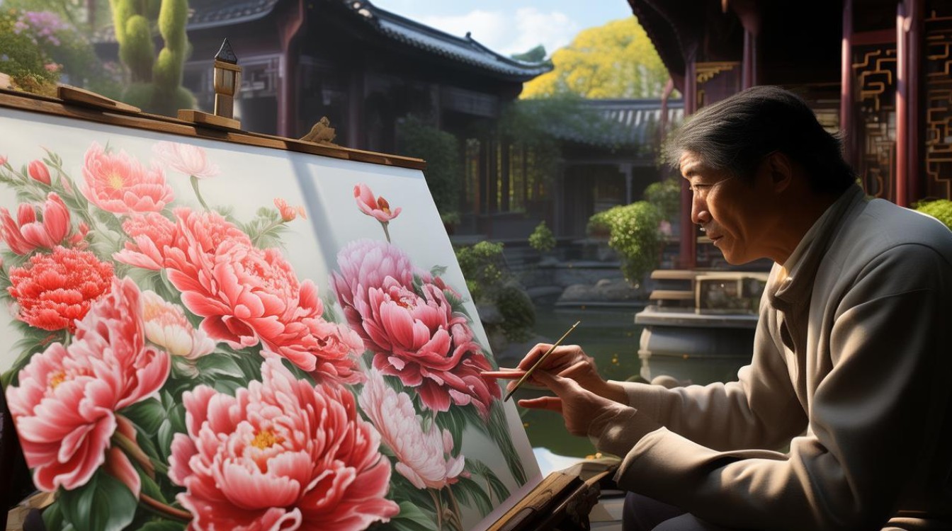 牡丹画家张涛