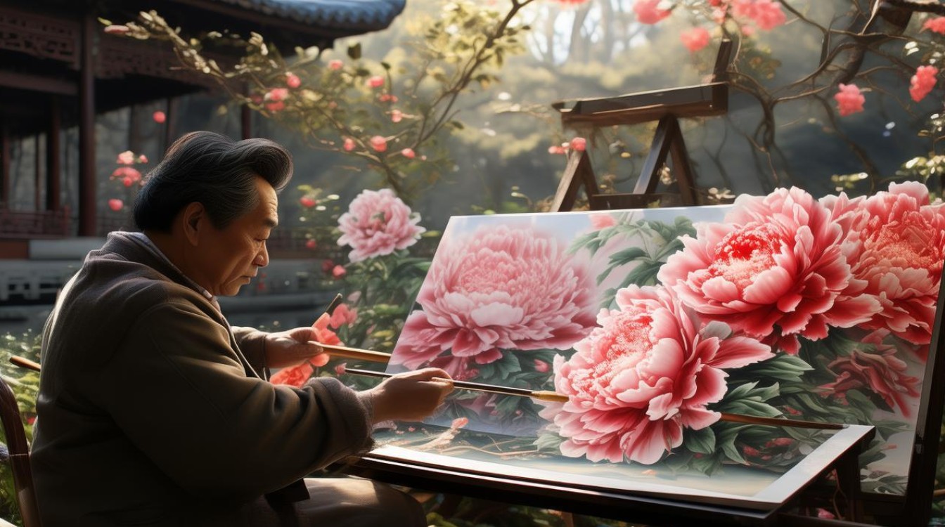 牡丹画家张涛