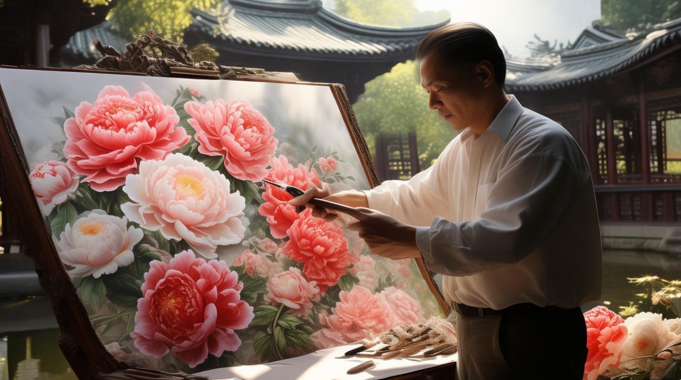 牡丹画家张涛