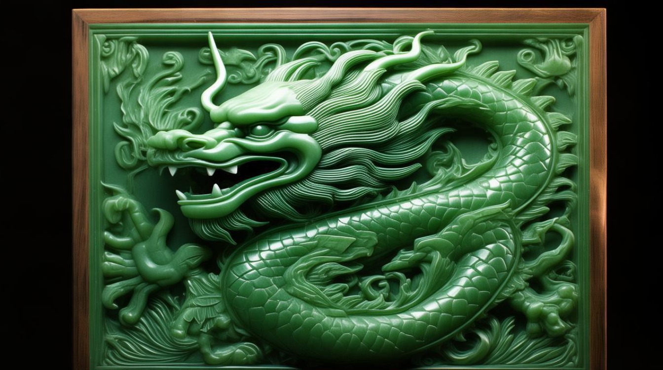 翡翠龙牌雕工