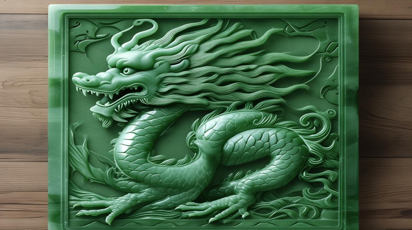 翡翠龙牌雕工