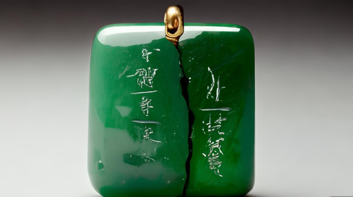 翡翠吊坠有裂痕