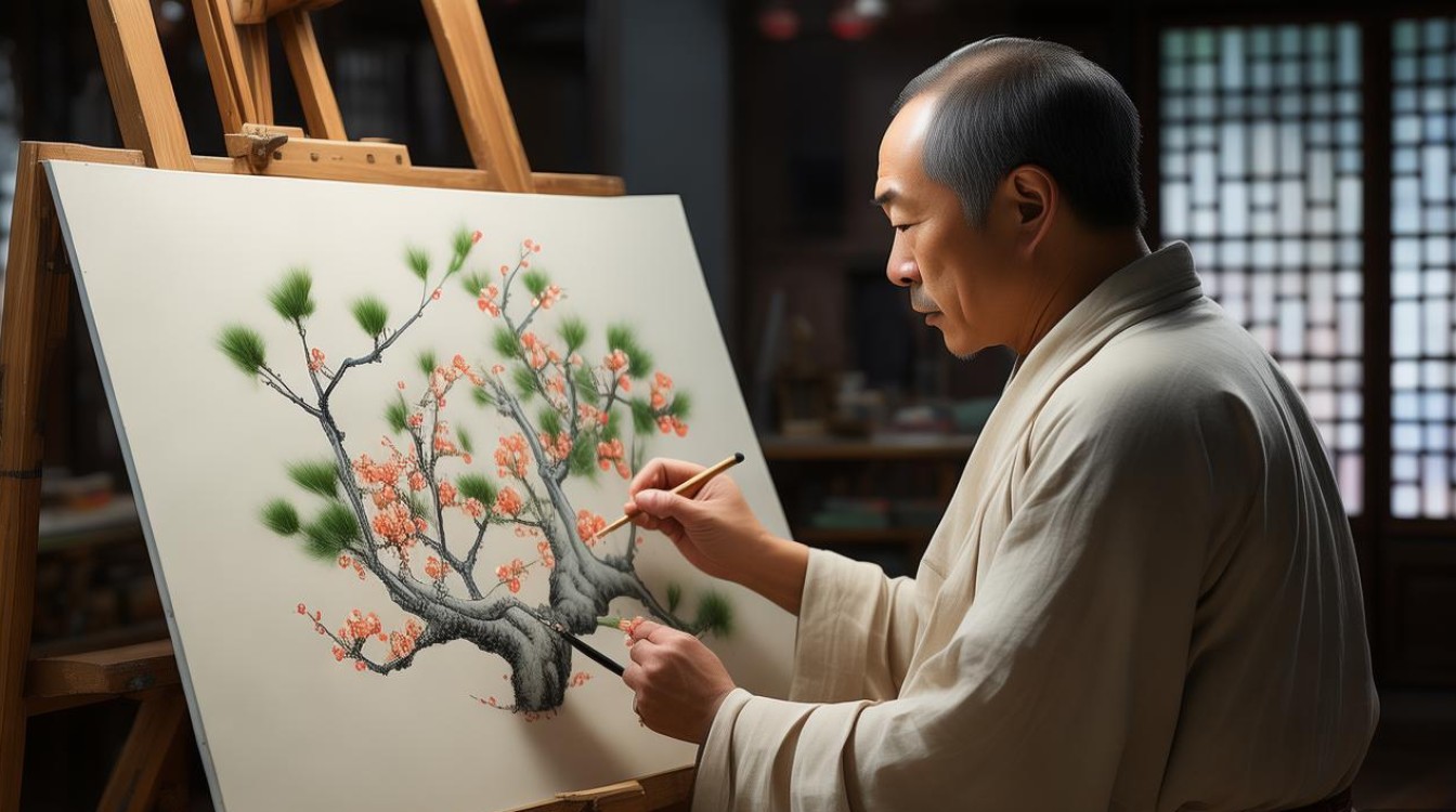 松竹梅画家