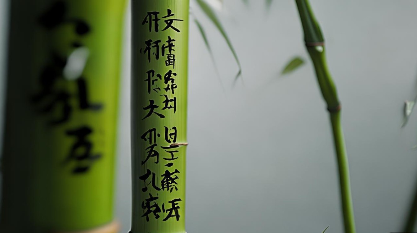 瘦竹书法