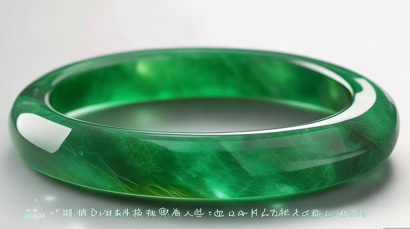 有色根的翡翠手镯