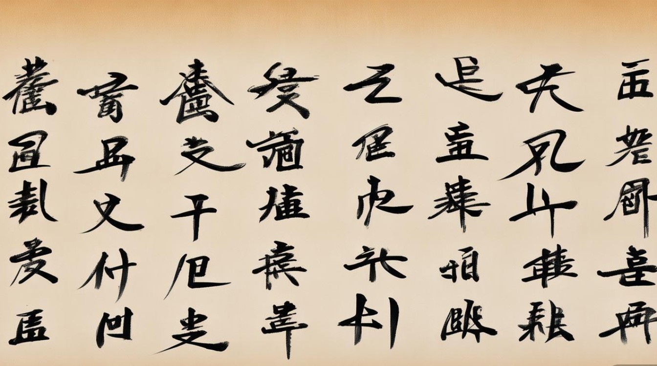 书法双钩字