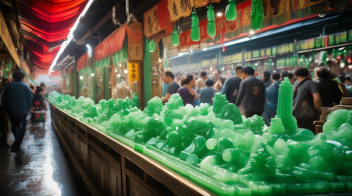 云南腾冲的翡翠市场