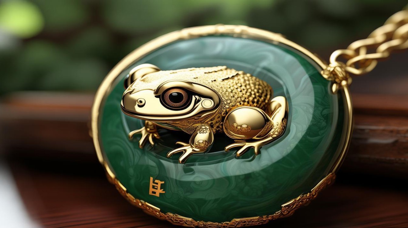 金蟾翡翠吊坠