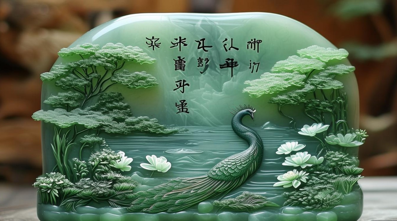 翡翠雕刻摆件图片
